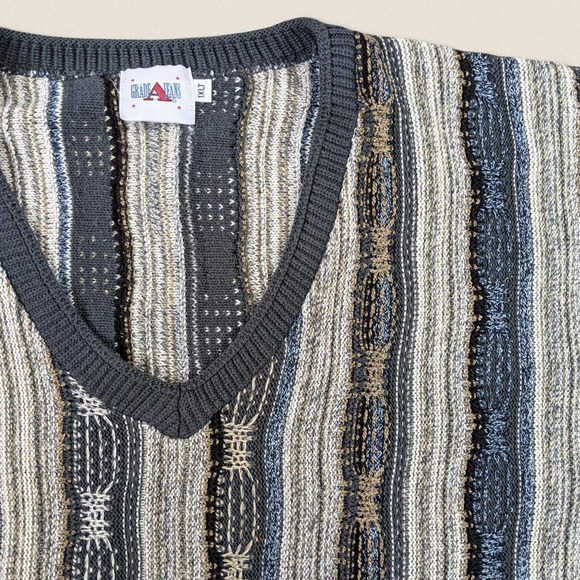 Vintage 90s Grandpa Sweater Coogiesque | grade A jeans | 1 XL TALL - Picture 2 of 4